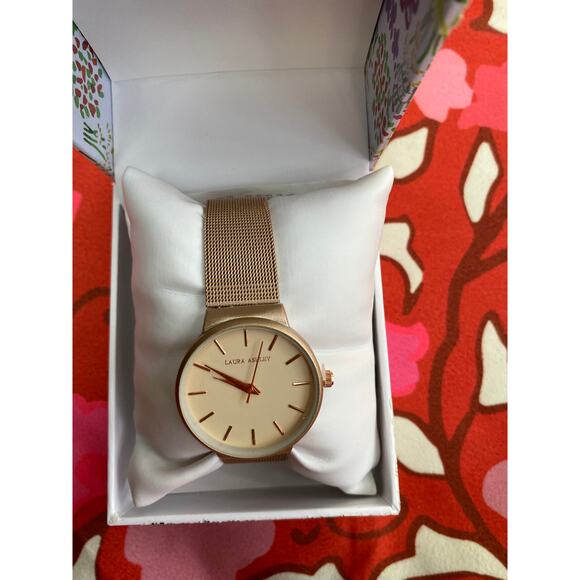 Laura Ashley Ladies Minimalist Mesh Watch Comes in A Gift Box - Picture 2 of 5